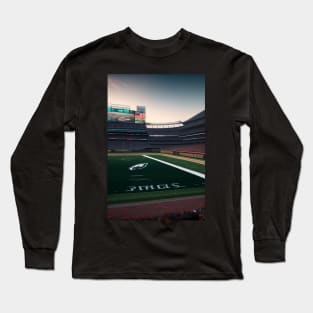 philadelphia eagles stadium artwork graphic design Long Sleeve T-Shirt